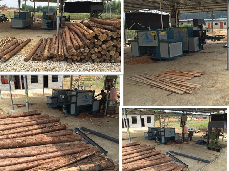 正啟機械250型圓木多片鋸廣西客戶現(xiàn)場