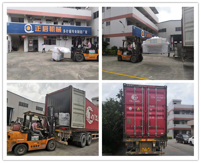 2019年8月發(fā)往越南--ZQ100型方木多片鋸、ZQ40清邊機、手動磨