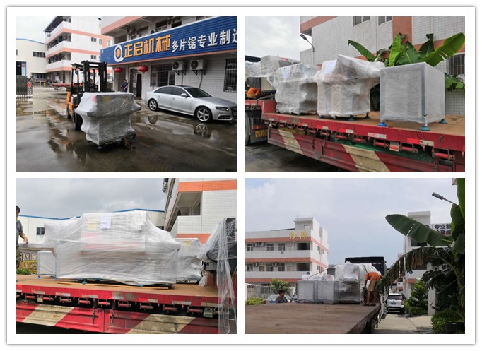 2018年8月發(fā)往貴州省黔東南州--原木多片鋸、清邊機(jī)、小型方