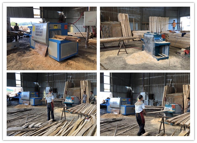 2018年6月湖南懷化雙排鏈原木多片鋸、小型方木多片鋸現(xiàn)場(chǎng)工