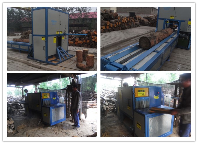 山西長治--原木截斷機、原木多片鋸工作圖