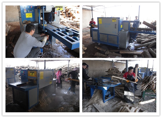 云南曲靖--原木、方木多片鋸、清邊機(jī)工作圖