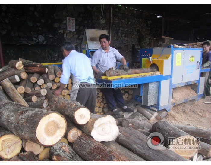湖南汝城加工現(xiàn)場圓木多片鋸20機