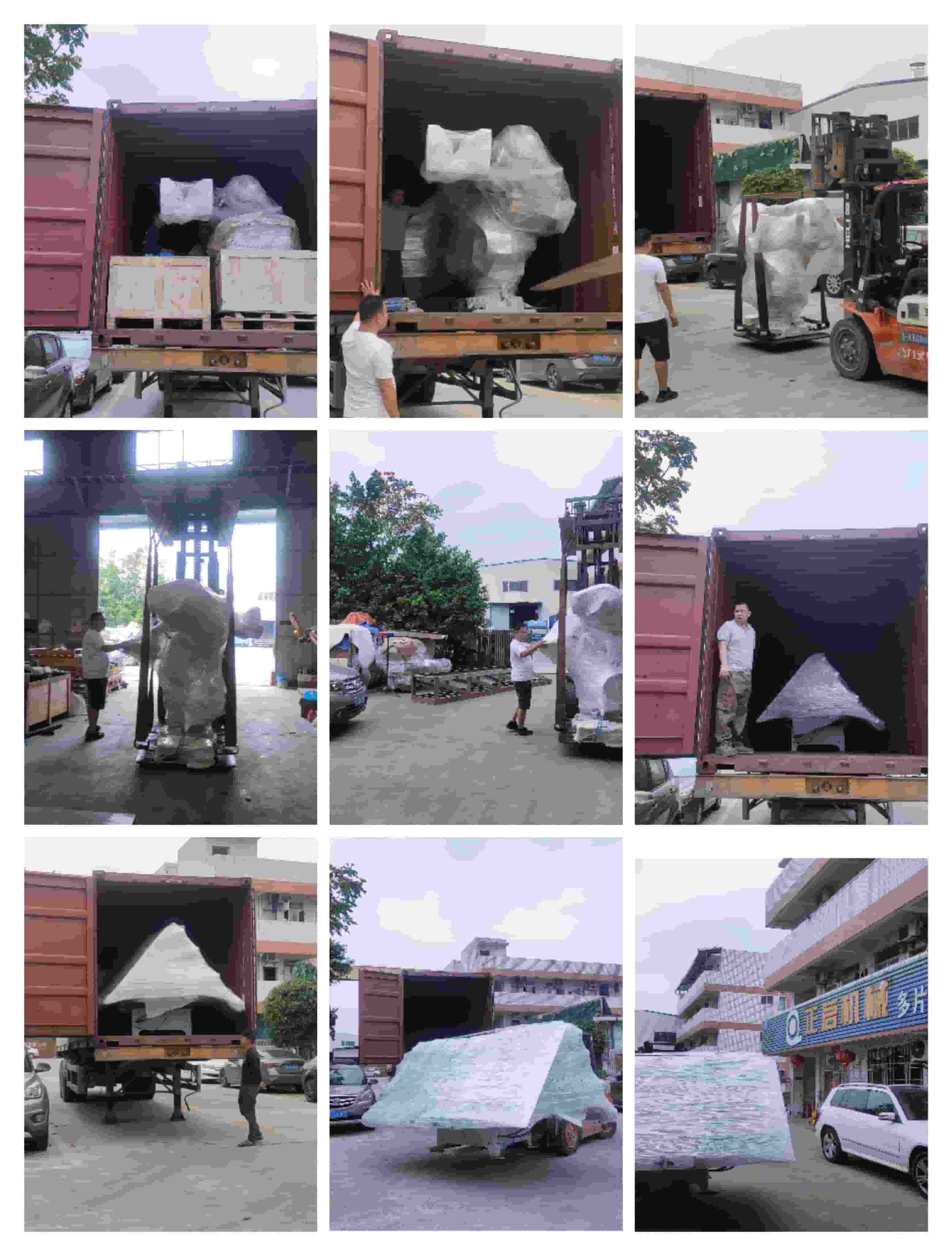 2023年4月14日發(fā)歐洲捷克裝柜-釘托盤ABB機器人、旋轉(zhuǎn)工作臺